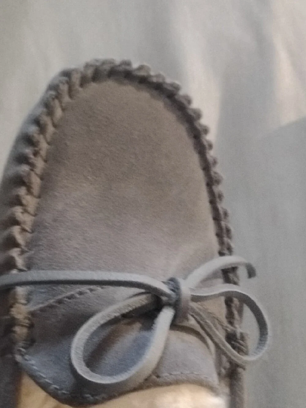 UGG Corvin Charcoal Suede Shearling Moccasin Slippers Like new!